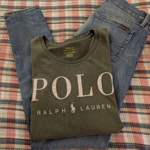 Women's Ralph Lauren Polo Jeans And A Ralph Lauren Polo T-shirt Set.